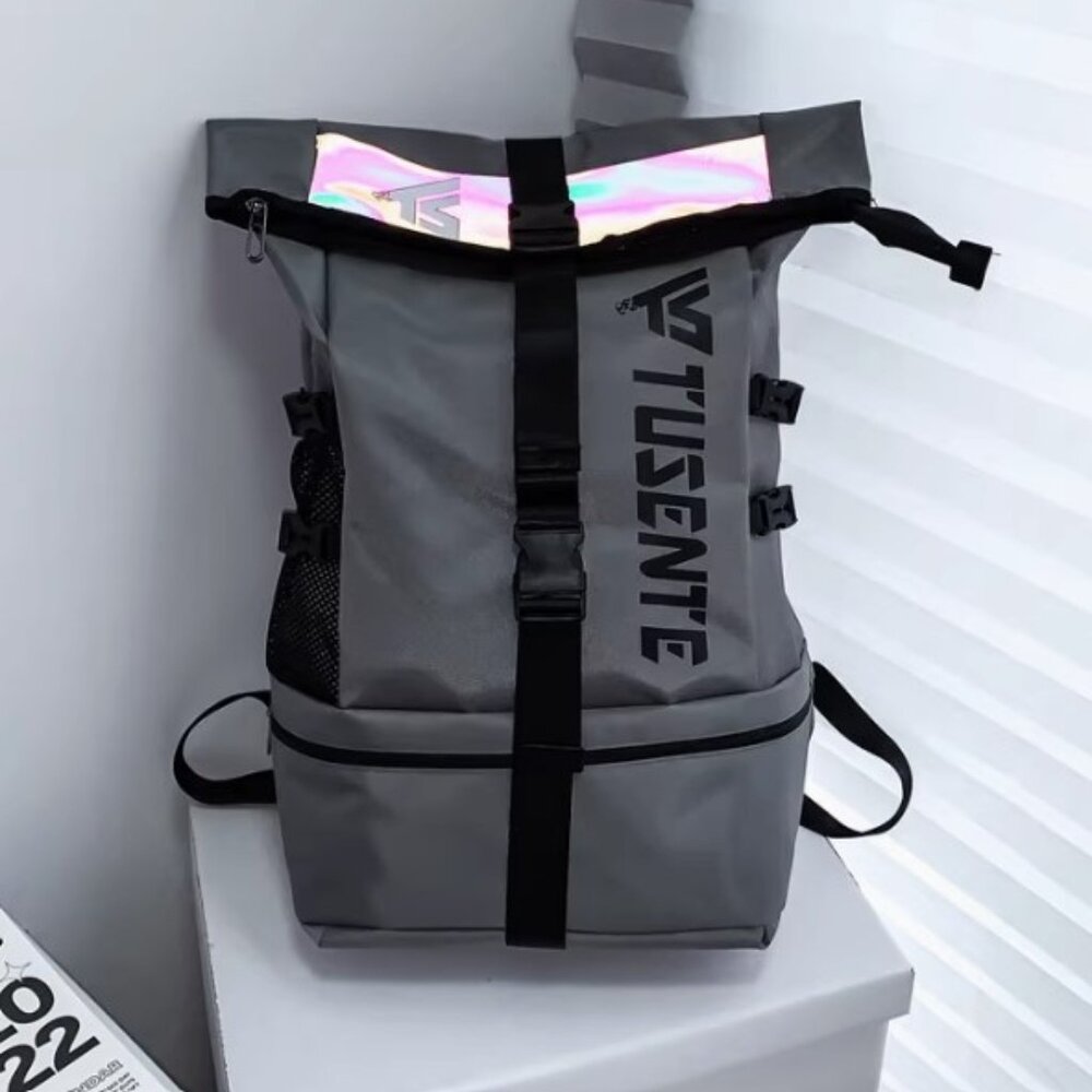 NEW! Large Storage Stylish Roll Top Backpack Gym Bag Travel Bag for Men or Women